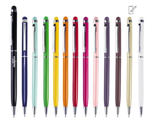 3 en 1 bolígrafo, linterna LED/pantalla táctil y escritura  negro/blanco/azul/rojo/plata LED bolígrafo 1 unids
