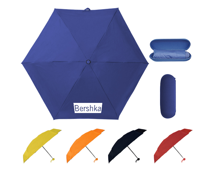 FARE Mini paraguas de bolsillo de aluminio (naranja, 100% poliéster pongee,  182g) como Articulo promocional en